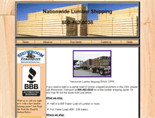 Tablet Screenshot of lumbershipping.com